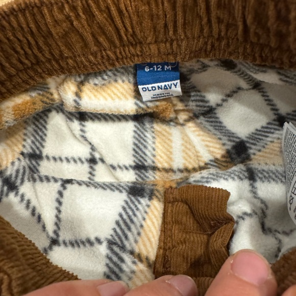 Old Navy Fleece Lined Corduroy Pants Teal Size 6-12 Months - Picture 3 of 4